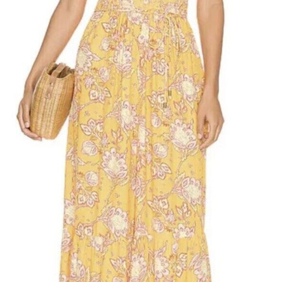 01 Free People Women’s Little Of Your Love Jumpsuit Marigold Combo Size XS NWOT - Picture 4 of 10